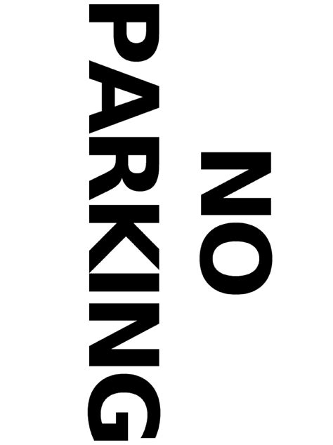 No Parking Word Template