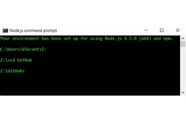Node.js Command Prompt Screenshot