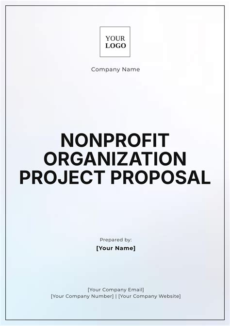 Non Profit Organization Proposal Template