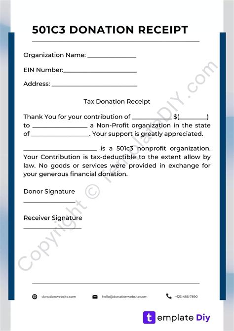 Non Profit Receipt Template