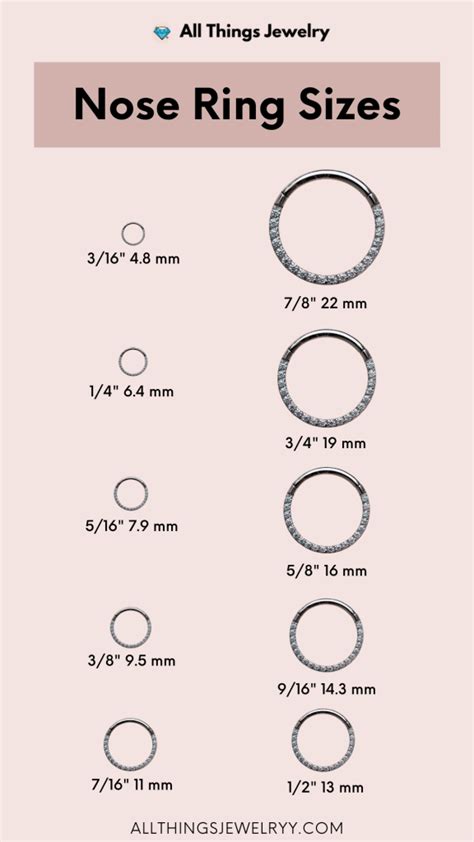 Nose Ring Size Chart