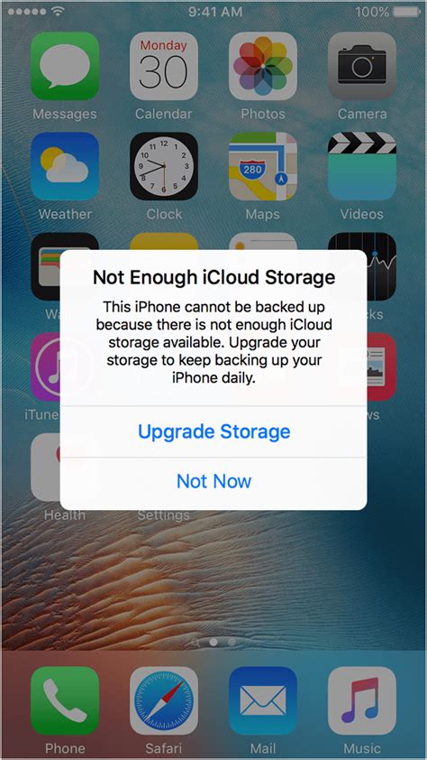 Not Enough Storage iOS