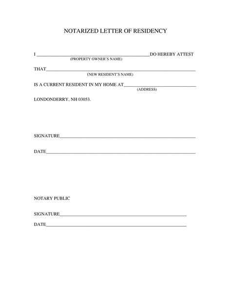Notary Letter Template Free