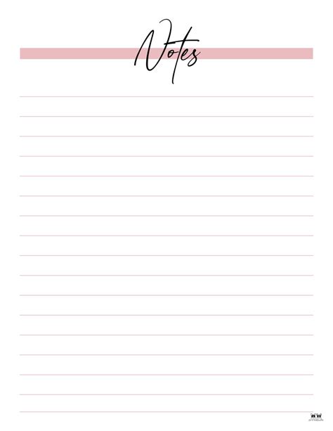 Note Paper Printable