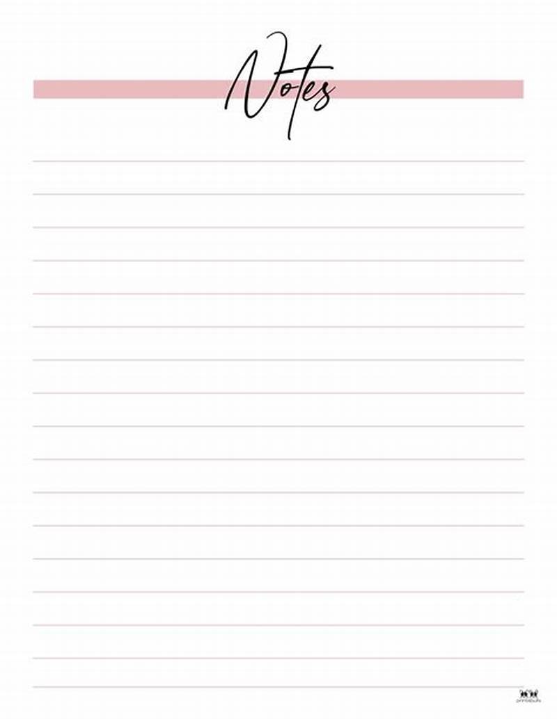 Note Paper Printable