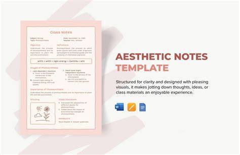 Notes Aesthetic Template