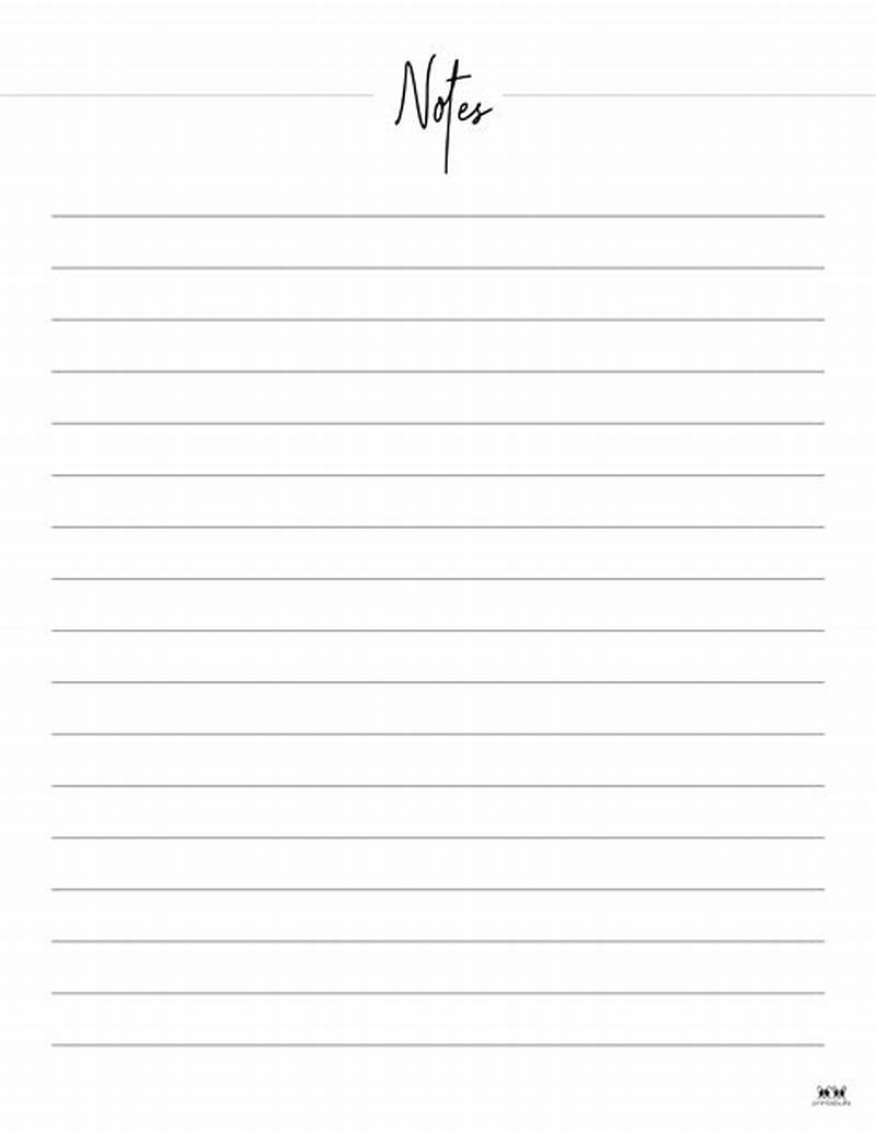 Notes Sheet Printable