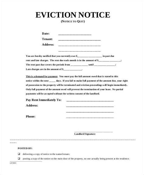 Notice To Evict Template