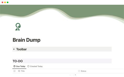 Notion Brain Dump Template