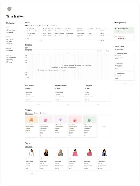Notion Time Tracker Template