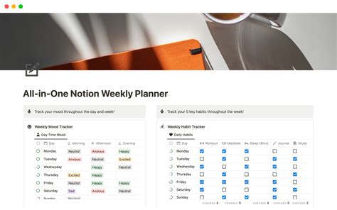 Notion Weekly Plan Template