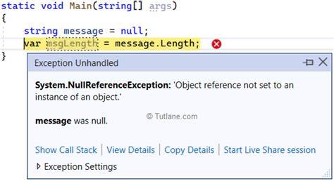 Null Reference Exception