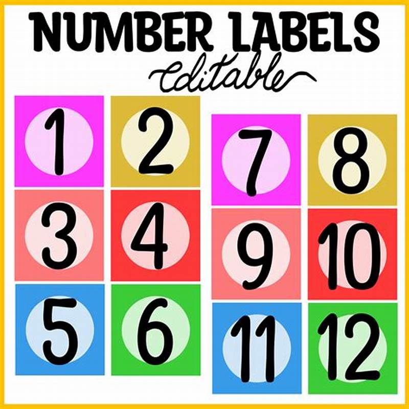 Number Labels Printable