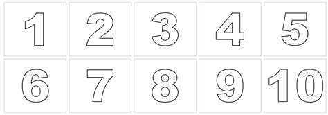Number Printable Template