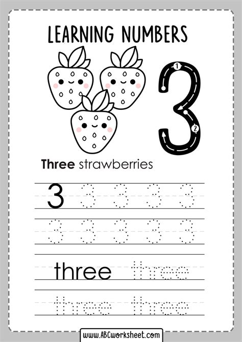 Number Tracing Printable