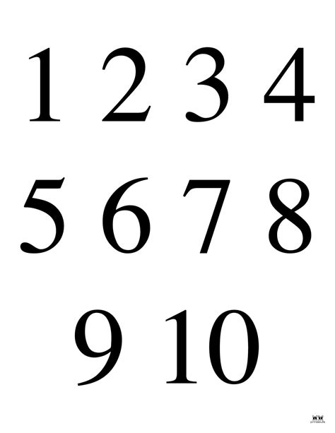 Numbers Printable 1 10