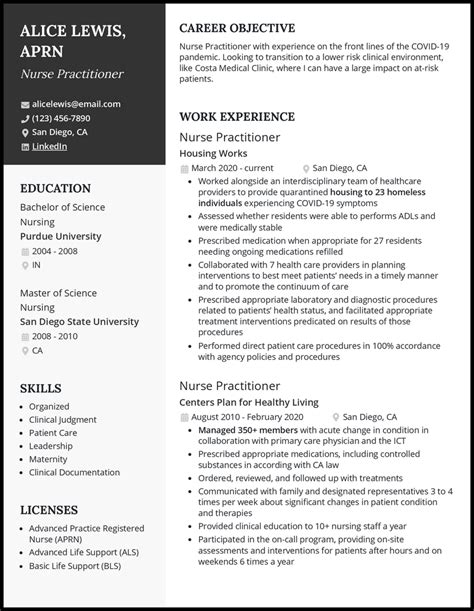Nurse Practitioner Resume Templates