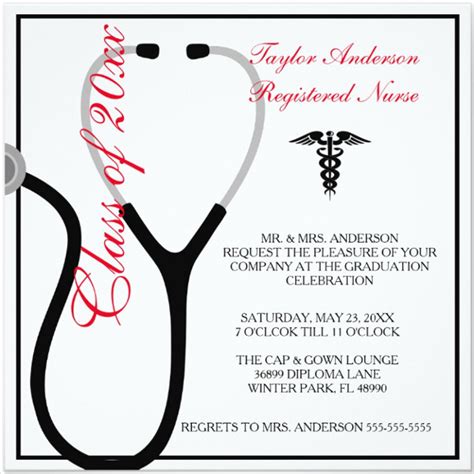Nursing Graduation Invitations Templates Free