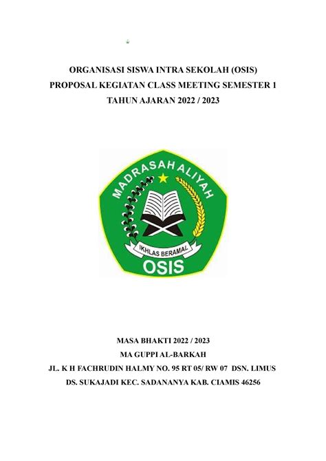 OSIS meeting in a classroom