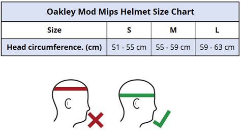 Oakley Helmet Size Chart