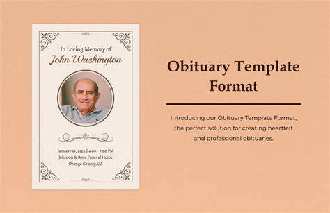 Obituary Template For Word