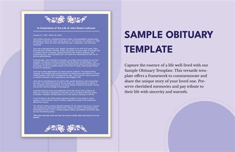 Obituary Template Word Free