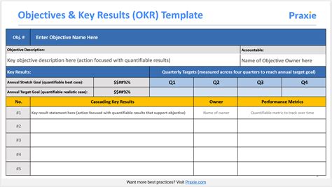 Objectives And Key Results Template