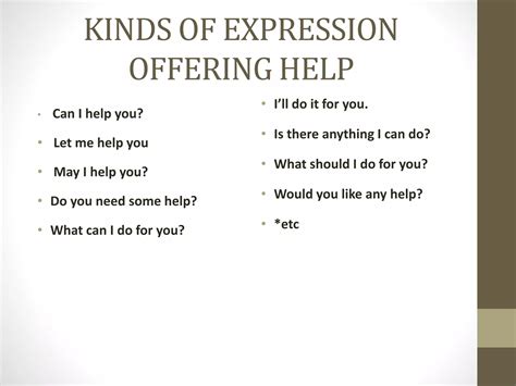Offering Help