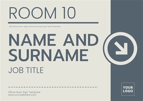 Office Door Signs Templates