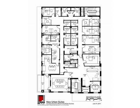 Floor Plans of Office Space for Lease