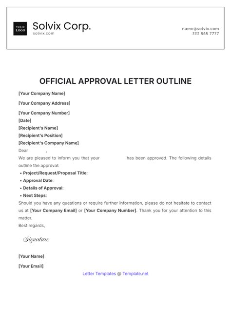 Official approval