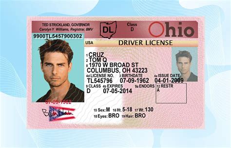 Ohio Drivers License Template