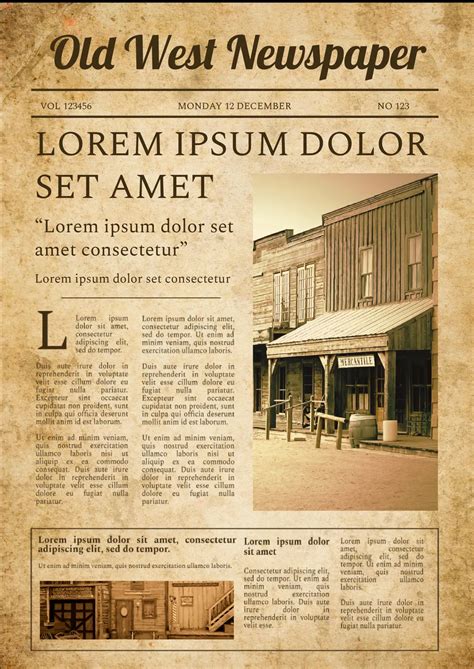 Old Newspaper Template For Google Docs