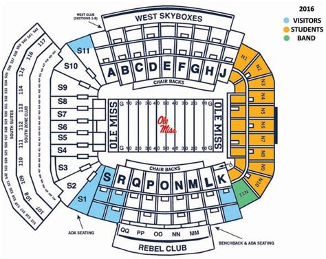 Ole Miss Football Stadium Seating Chart