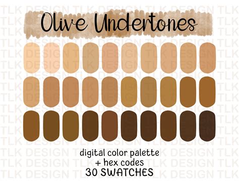 Olive Skin Color Chart