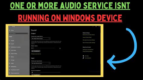 One or more audio service isn't running Windows Error