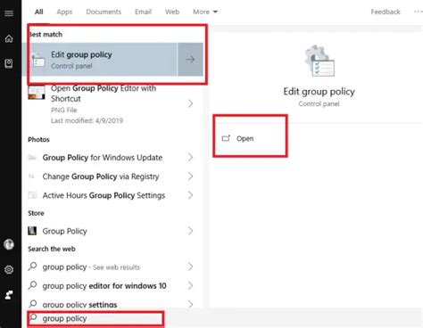 Open Group Policy Editor