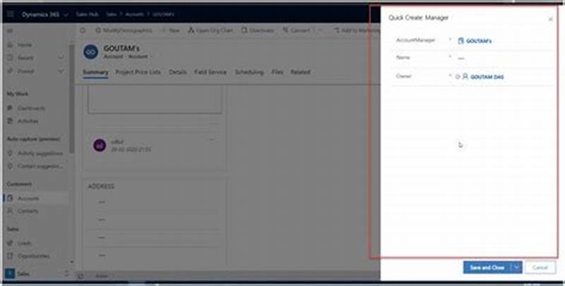 Open Quick Create Form Javascript Dynamics 365