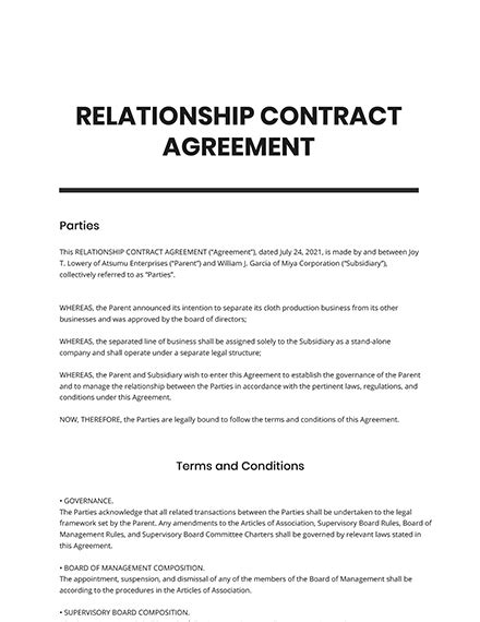 Open Relationship Agreement Template