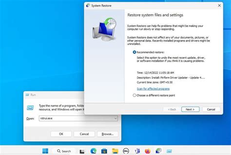 Open System Restore
