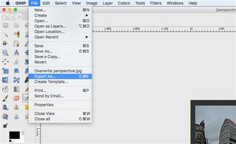Open file in GIMP
