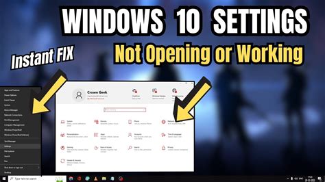 Opening Settings & Privacy Menu