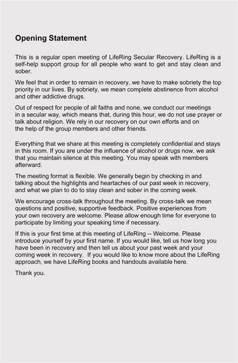 Opening statement