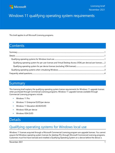 Operating System Requirements