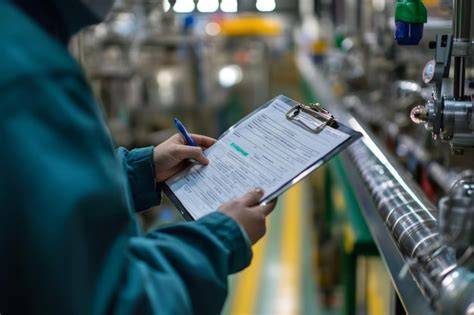Operator QC inspecting products
