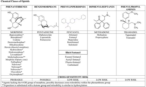 Opioid Cross Reactivity Chart