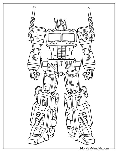 Optimus Prime Coloring Pages Printable