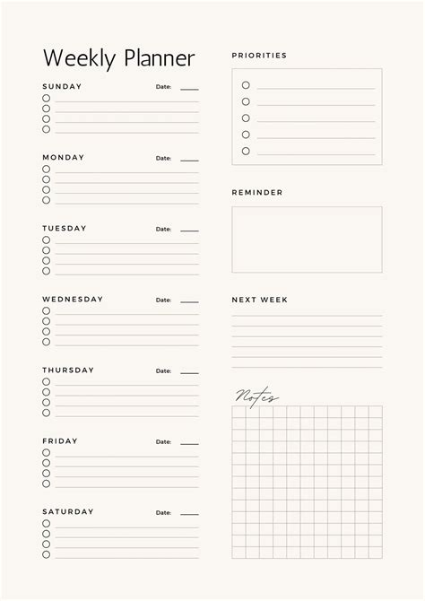 Organizer Printable Planner
