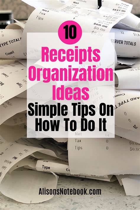 Organizing Receipts