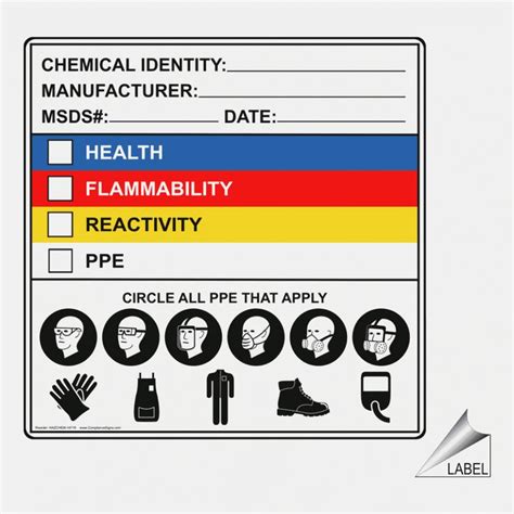 Osha Secondary Container Label Template